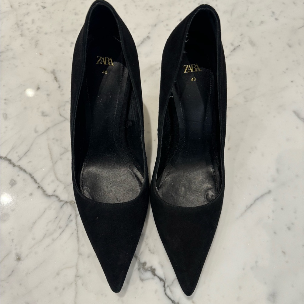 Zara suede leather pumps